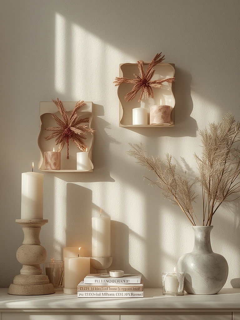 Christmas candle wall displays tutorial