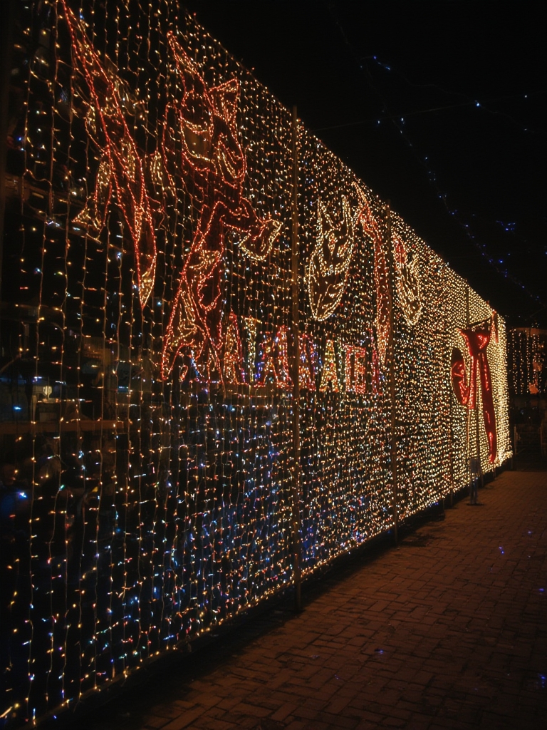 Christmas light wall displays