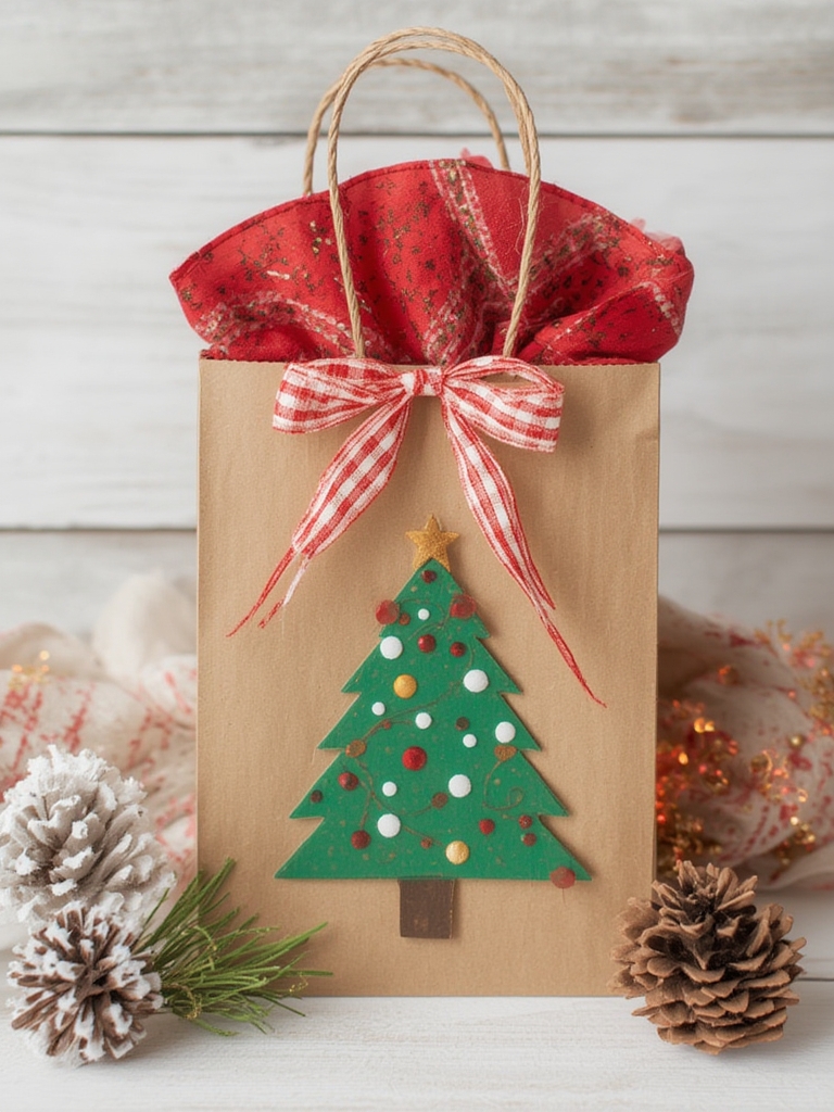 DIY Christmas gift bag crafts
