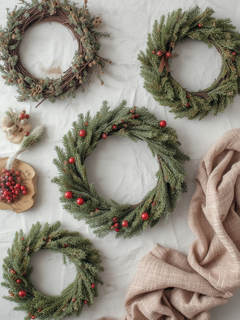 DIY Christmas wreaths tutorial