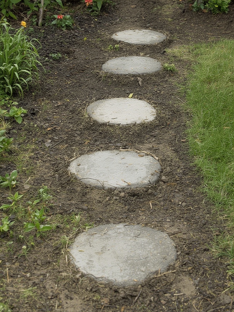 DIY garden stepping stones