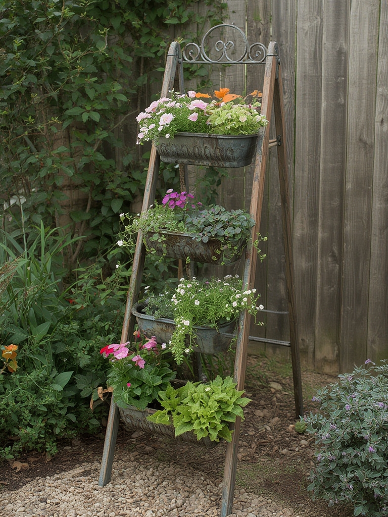 garden ladder planter