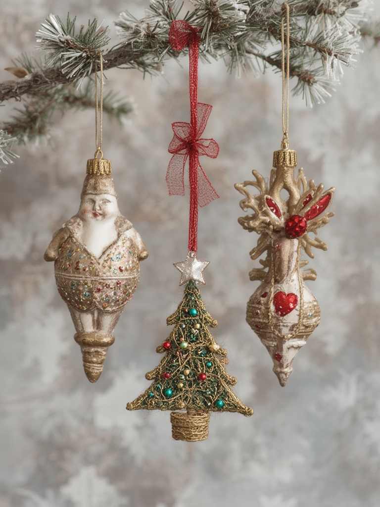 upcycled Christmas decorations