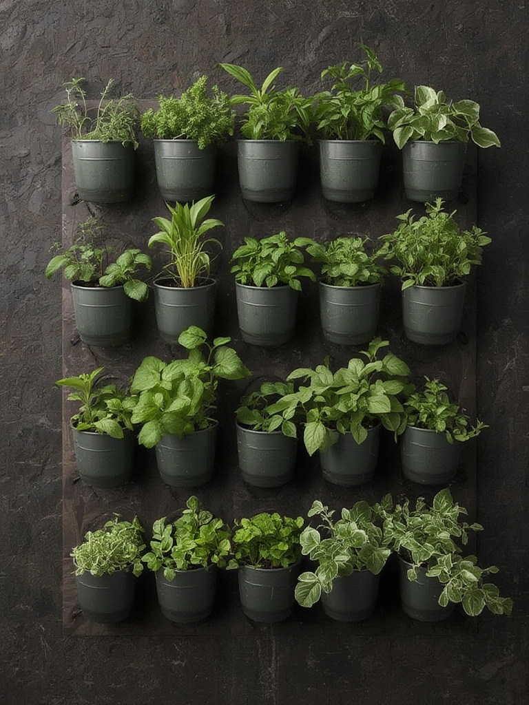 Vertical wall herb garden supplies