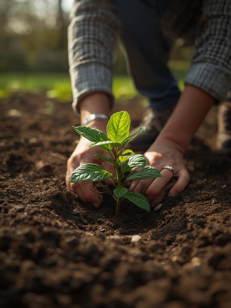 mint in pots planting