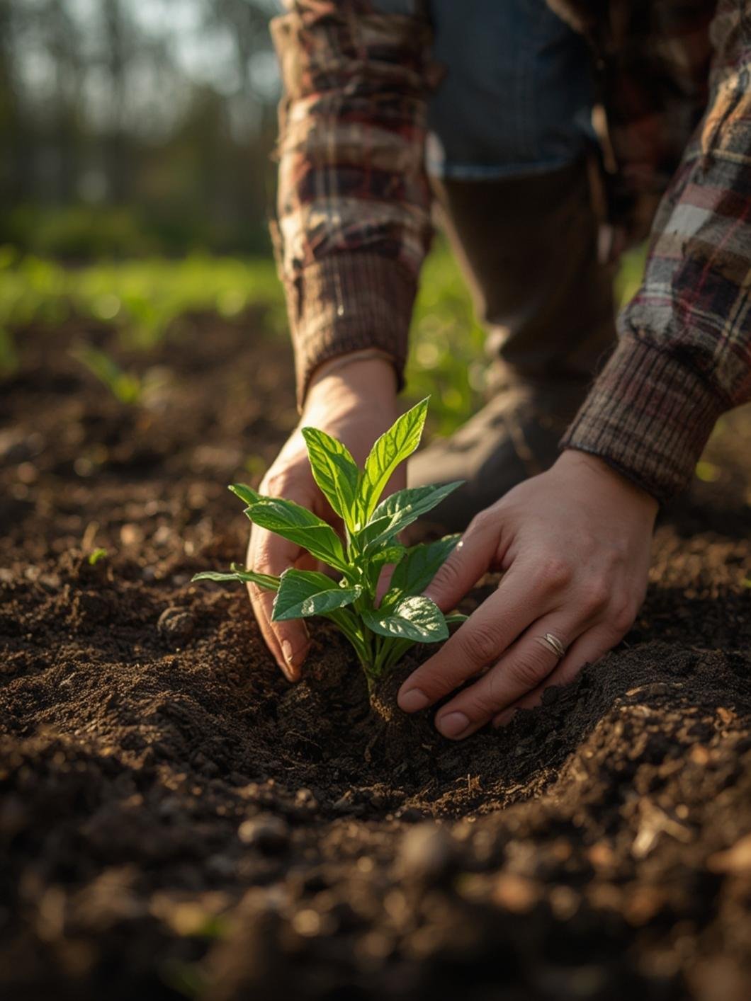 Comparison of healthy and unhealthy herb plants